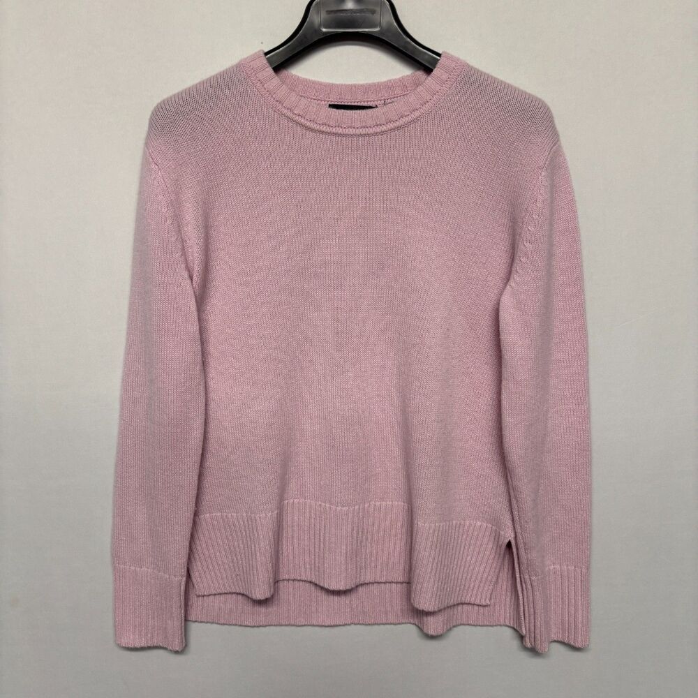 Theory Women 100% Cashmere Sweater Size Small Pink D131 -11